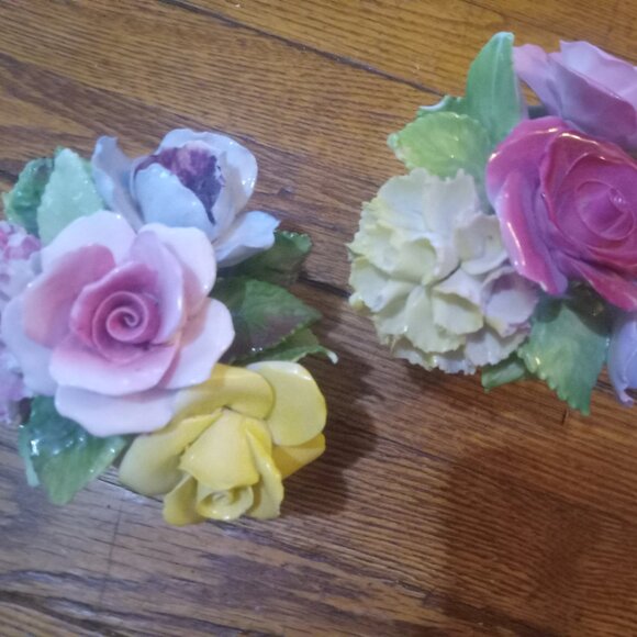 Antique fine Bone China BOUQUET 💐 POTTERY SCULPTURE! ENGLISH - Picture 2 of 14